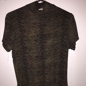 Gold Printed Turtleneck